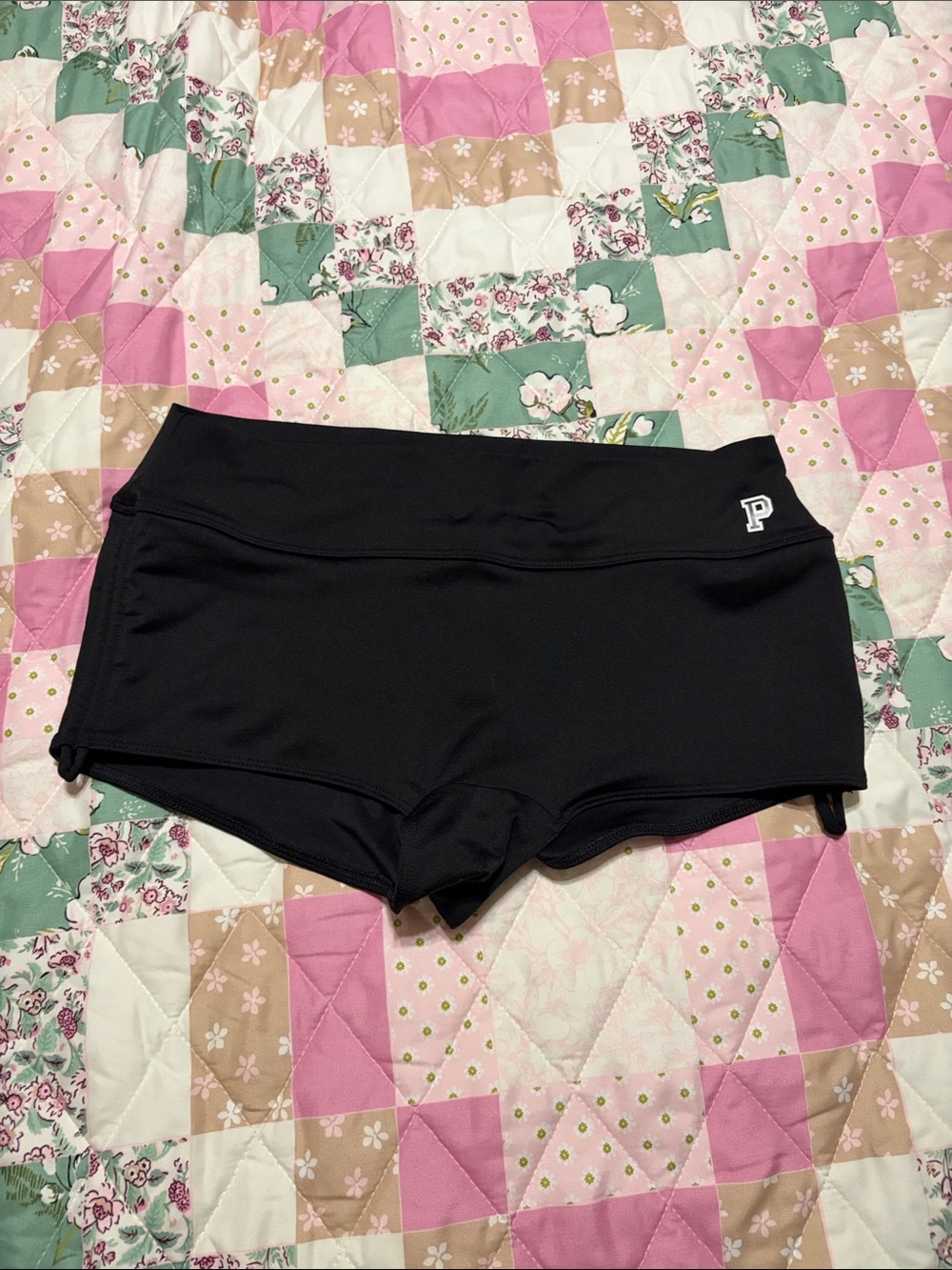 PINK black bikini shorts